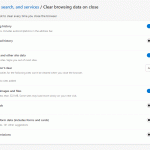 Setting browsers to automatically clear history & cache upon closing (Update from 2020 post)